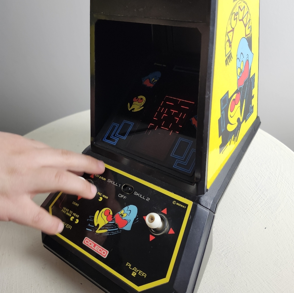 Vintsge 1981 Coleco Midway Pac-Man Mini Tabletop Arcade Game Tested Working